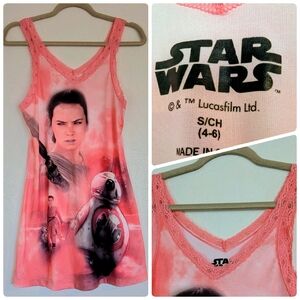 Star Wars Graphic Tank Chemise Nightgown Rey and BB-8 Pop Culture Force Awakens